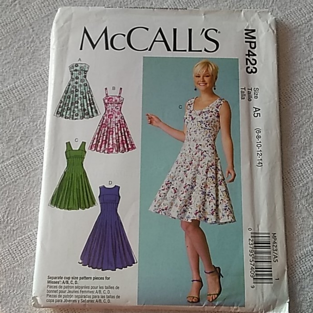 McCall's Dress Sewing Pattern MP423 New Uncut